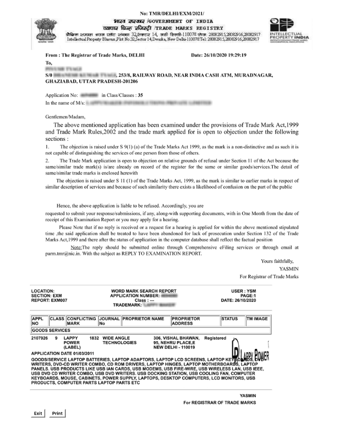 Trademark Objection in Tamil Nadu Process and Purpose